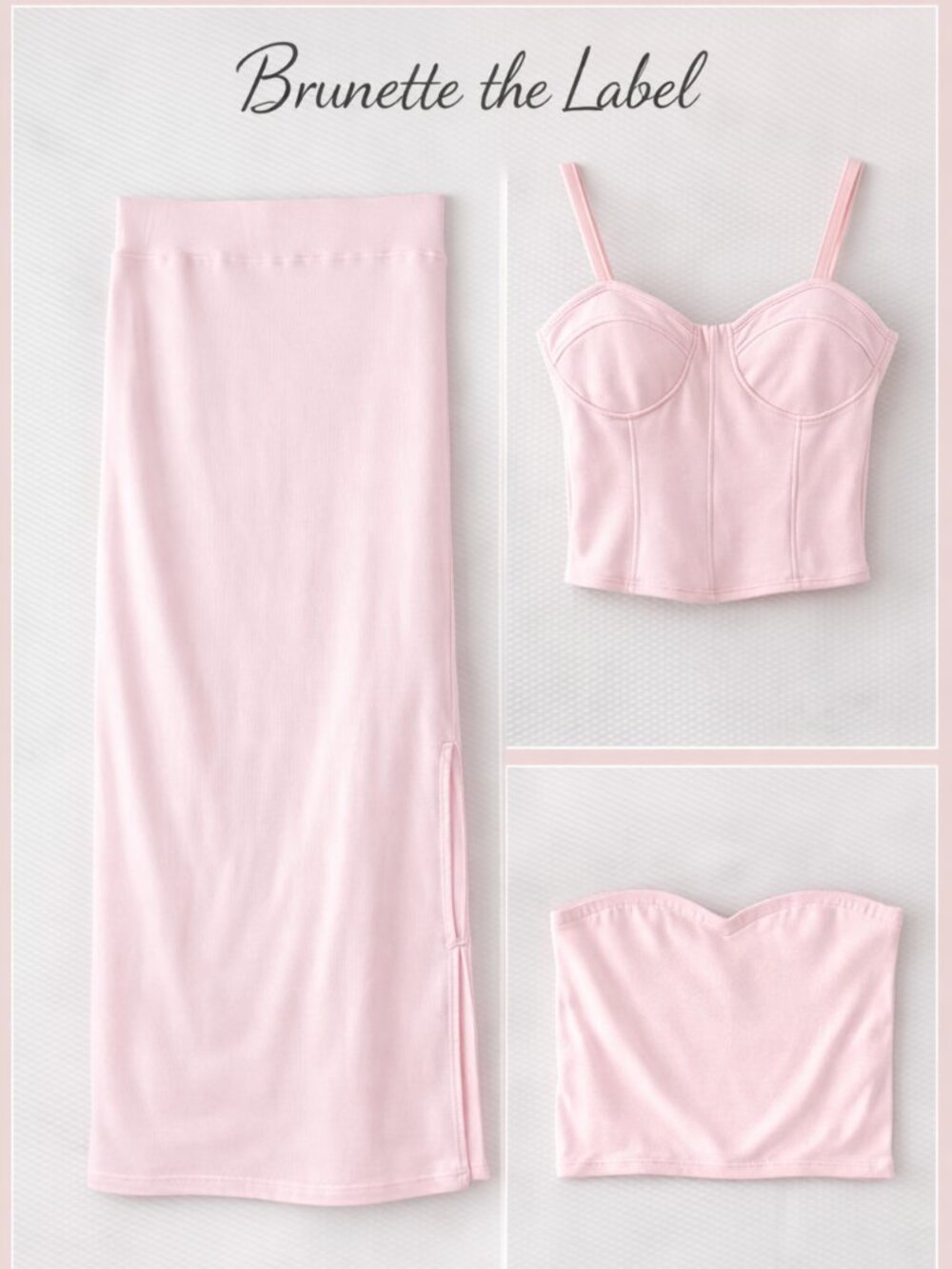 NEW Bellini Pink Matching Skirt Set of 3 • Brunette The Label • Size S • NWT - Picture 12 of 12